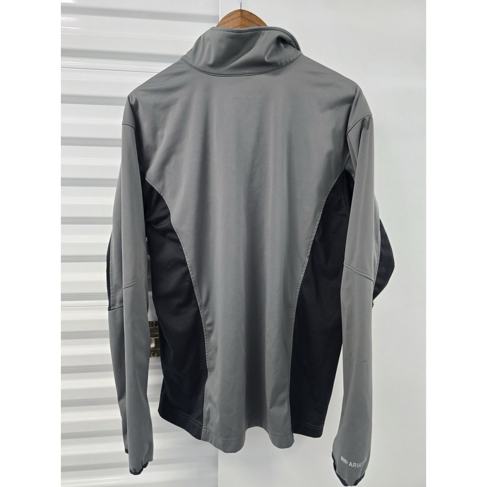 AriatTek Cold Series Pullover Jacket Gray Black 1/4 Zip Softshell Mens Large - Picture 4 of 6